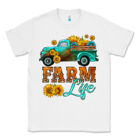 White farm truck  farm life with sunflower Classic Tee - HRA Design Shop