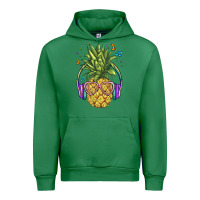 Emerald pineapple with headphone Urban Hoodie - BarkalooDesign