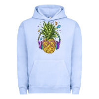 Pigment Grape Ice pineapple with headphone Urban Hoodie - BarkalooDesign