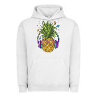 Pigment Lunar Rock pineapple with headphone Urban Hoodie - BarkalooDesign
