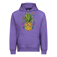 Tulip pineapple with headphone Urban Hoodie - BarkalooDesign