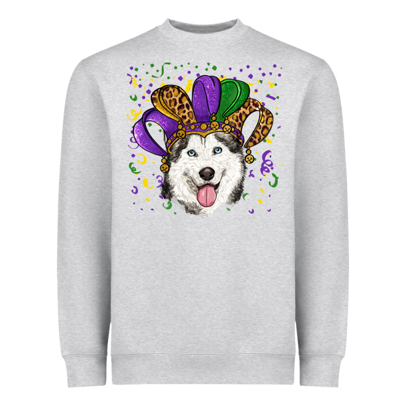 Mardi Gras Hat Husky Heavyweight Sweatshirt by RanaPortraitStore | Teevron