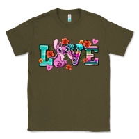 Army Green love stitch Classic Tee - AdoDesignShop