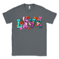 Charcoal Heather love stitch Classic Tee - AdoDesignShop