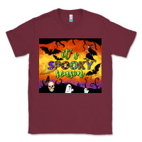 Burgundy it's spooky season tumbler Classic Tee - BundleAndBundleShop