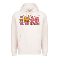 Pale Pink tis the season Premium Hoodie - MaliasSmallBusiness