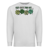 Dove Grey god says i am patrick's day Premium Sweatshirt - MaliasSmallBusiness