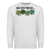 Oatmeal Heather god says i am patrick's day Premium Sweatshirt - MaliasSmallBusiness