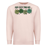 Pale Pink god says i am patrick's day Premium Sweatshirt - MaliasSmallBusiness