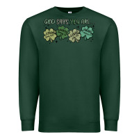 Sports Green god says i am patrick's day Premium Sweatshirt - MaliasSmallBusiness