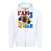 White i'am three truck yeah Zipper Hoodie - Artiststas