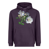 Plum white dawn rose Heavyweight Hoodie - LillyAllenDesigns