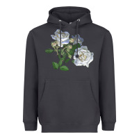 Smoke white dawn rose Heavyweight Hoodie - LillyAllenDesigns