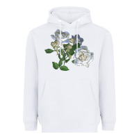 White white dawn rose Heavyweight Hoodie - LillyAllenDesigns