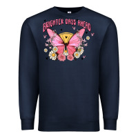Navy brighter days ahead Premium Sweatshirt - MaliasSmallBusiness