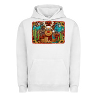 Pigment Lunar Rock western christmas reindeer with background Urban Hoodie - Jasminsmagicworld