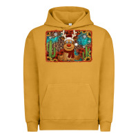 Pigment Peanut Butter western christmas reindeer with background Urban Hoodie - Jasminsmagicworld