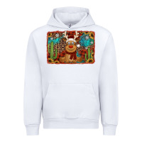 White western christmas reindeer with background Urban Hoodie - Jasminsmagicworld