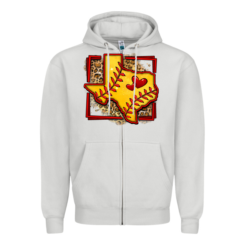 Leopard Softball Texas Map Zipper Hoodie by Jasminsmagicworld | Teevron