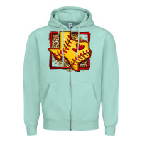 Seafoam leopard softball texas map Zipper Hoodie - Jasminsmagicworld