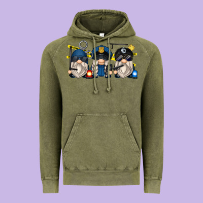 Police Gnomes Vintage Hoodie Designed By Zillion Design Studio