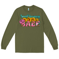 Army Green small business babe Long Sleeve Tee - HRA Design Shop