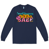 Navy small business babe Long Sleeve Tee - HRA Design Shop