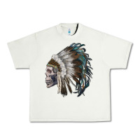 Pistachio skull with indian headdress Urban Heavy Tee - RanaPortraitStore