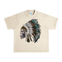 Sandshell skull with indian headdress Urban Heavy Tee - RanaPortraitStore