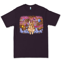 Plum easter bunny egg leopard background Premium Tee - Artiststas