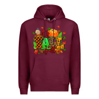 Burgundy its fall yall Premium Hoodie - MaliasSmallBusiness