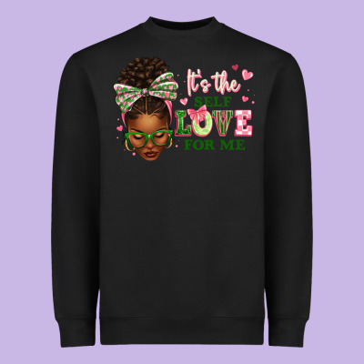 Heavyweight Sweatshirt sorority colors it's the self love for me afro wom