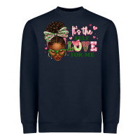 Navy sorority colors it's the self love for me afro wom Heavyweight Sweatshirt - texasbilliewilder