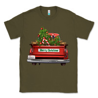 Army Green Christmas trees truck Classic Tee - FaDigitalArtStudio