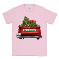Bubblegum Pink Christmas trees truck Classic Tee - FaDigitalArtStudio