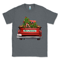 Charcoal Heather Christmas trees truck Classic Tee - FaDigitalArtStudio