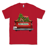 Red Christmas trees truck Classic Tee - FaDigitalArtStudio