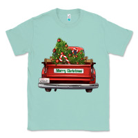 Seafoam Christmas trees truck Classic Tee - FaDigitalArtStudio
