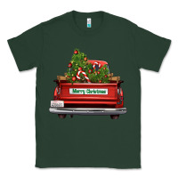 Sports Green Christmas trees truck Classic Tee - FaDigitalArtStudio