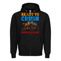 Black ready to crush fourth grade Zipper Hoodie - Artiststas