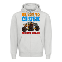 Dove Grey ready to crush fourth grade Zipper Hoodie - Artiststas