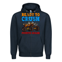 Navy ready to crush fourth grade Zipper Hoodie - Artiststas
