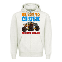 Oatmeal Heather ready to crush fourth grade Zipper Hoodie - Artiststas
