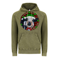 Vintage Olive Baby Cow Christmas Vintage Hoodie - RanaPortraitStore