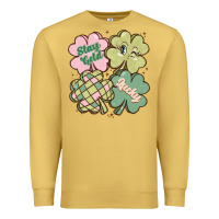 Antique Gold st patricks day clover Premium Sweatshirt - MaliasSmallBusiness