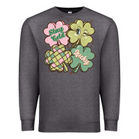 Charcoal Heather st patricks day clover Premium Sweatshirt - MaliasSmallBusiness