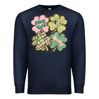 Navy st patricks day clover Premium Sweatshirt - MaliasSmallBusiness