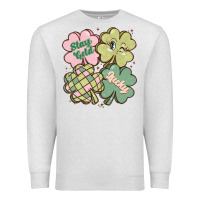 Oatmeal Heather st patricks day clover Premium Sweatshirt - MaliasSmallBusiness