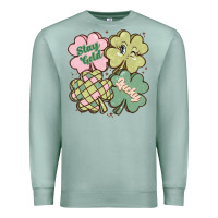 Seafoam st patricks day clover Premium Sweatshirt - MaliasSmallBusiness