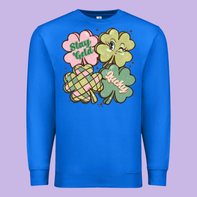 St Patricks Day Clover Premium Sweatshirt Designed By Maliassmallbusiness